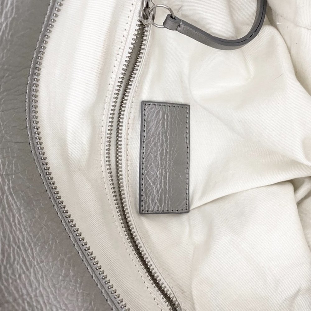 Club Monaco Silver Satin Leather Handbag - Picture 7 of 12